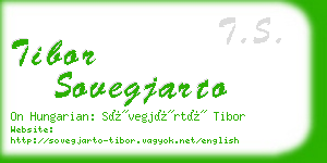 tibor sovegjarto business card